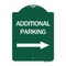 Signmission Additional Parking Sign Right Arrow, Green & White Aluminum Sign, 18" x 24", GW-1824-24349 A-DES-GW-1824-24349 - alternate 1